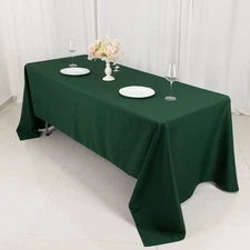 60x126" Hunter Green PREMIUM RECTANGLE Polyester TABLECLOTH Restaurant Catering