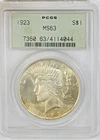1923 Peace Silver Dollar MS63 PCGS