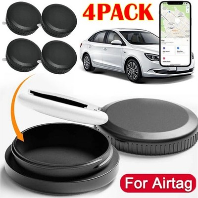 4 Pack Air Tags Waterproof Holder Airtag Case with 3M Adhesive Sticker For Apple
