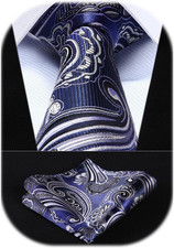 Ties for Men Paisley Tie and Pocket Square Woven Classic Floral Mens Ties Handke