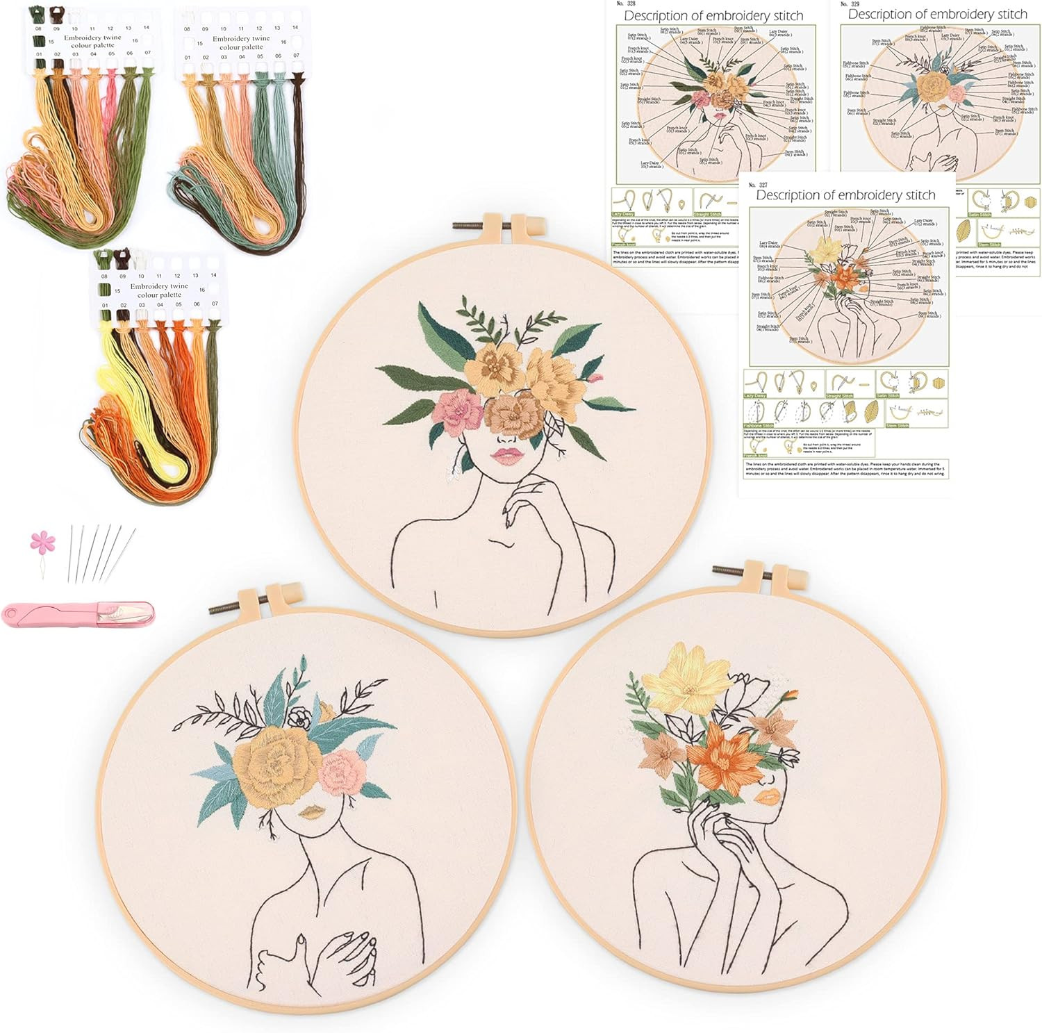 Kit,floral Plant Pattern,cross Stitch Kits, Including S
