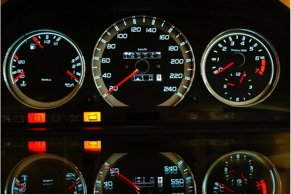 Mercedes W126 design 1 jauge de lueur cadrans plasma cadran indicateur de... - Photo 1/1