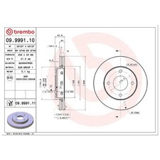 2x Bremsscheibe vorne für Smart Forfour 454 | 26246699