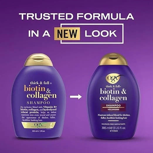 OGX Thick & Full + Biotin & Collagen Volumizing Shampoo for Thin Hair | Thickeni - Image 4 of 4