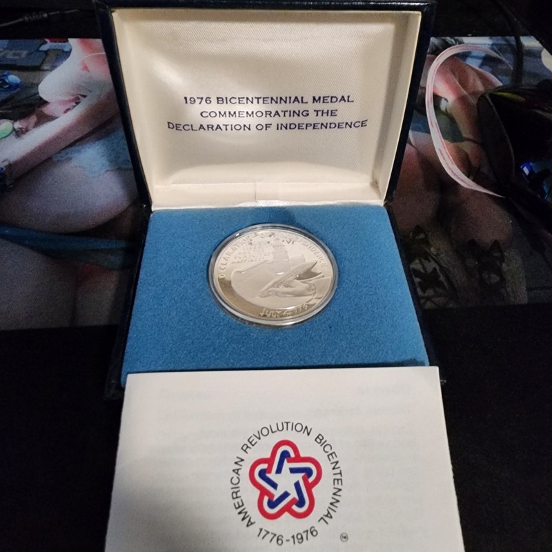 1976 Bicentennial Commemorative Medal the Declaration of Independence