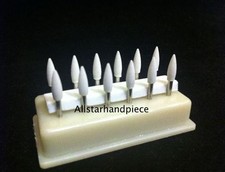 Dental White Polishing Stones - Flame FL2 FG - Arkansas Stone - Meta - 12 pieces