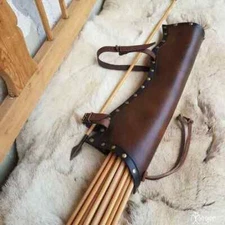 Medieval ARCHERY Leather QUIVER/ Side Quiver Arrow Hip Quiver /Medieval Quiver.