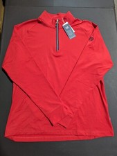 NWT MEN'S CUTTER  BUCK PULLOVER, SIZE: L, COLOR: RED M5 