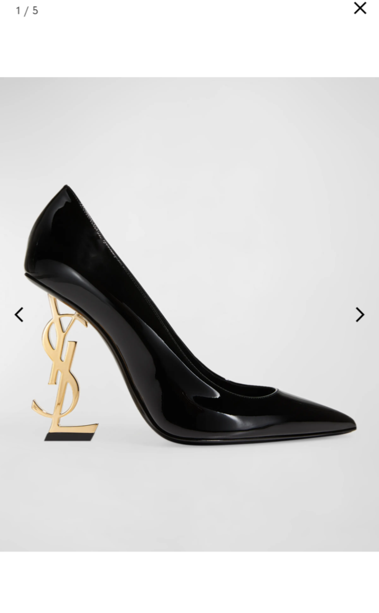 YSL Opyum 110mm Patent Leather Heel Pumps Size 10