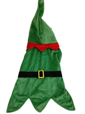 Pet Central Holiday Elf Dog Size L Green Red Costume