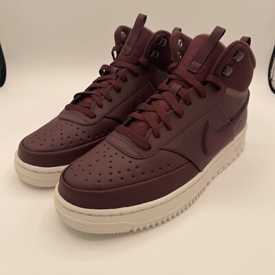 Nike Court Vision Mid Winter Burgundy Crush Shoes DR7882-600 Men\'s Sizes 9 - 13 Nike Court Vision Mid Winter Men Athletic Shoes DR7882-600  main image 3