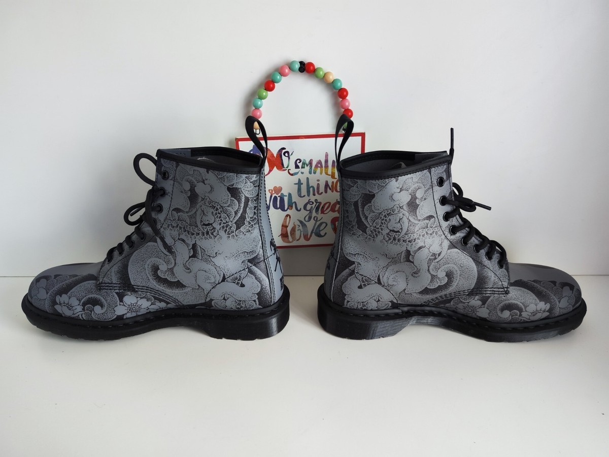 middle earth ドワーフ Dr Martens 1460 OT tattoo gunmetal grey Japanese Dragon Art
