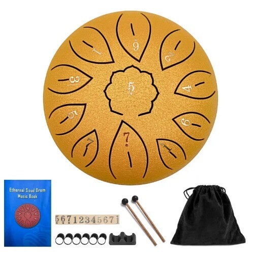 6-inch 11-tone Void Drum C-key Steel Tongue Drum Children's Instrument Drum Set - Bild 23 von 26