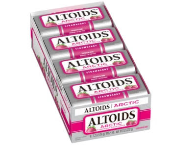 ALTOIDS Arctic Strawberry Sugar Free Breath Mints, 1.2 oz. (Pack of 8)