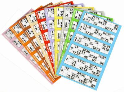 Ameisenkeks Bingoticket-Block 300 Tickets System 25 Aus 75 Pink