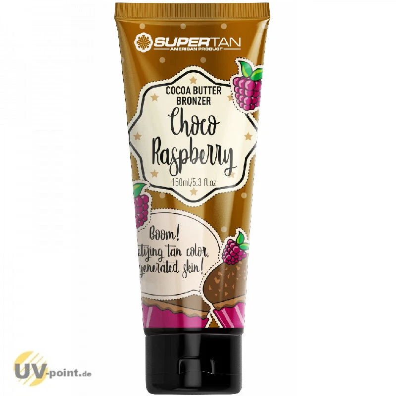 SuperTan CHOCO RASPBERRY Cocoa Butter Bronzer 150ml Solarium Bräunungs Kosmetik