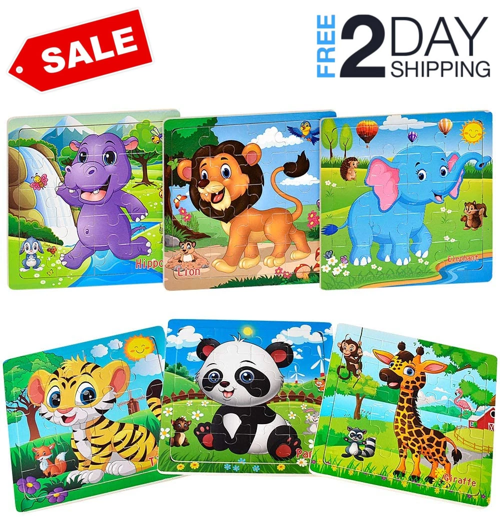 desconocido formación Adversario Rompecabezas para niños de 3 a 5 años edad, juego rompecabezas madera 20  piezas | eBay