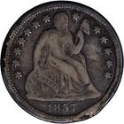 1857 Seated Liberty Dime ~ Fine Details