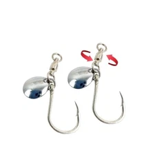 3pcs Spinner Baits Metal Fishing Spinners High Carbon Steel Hook with Barb