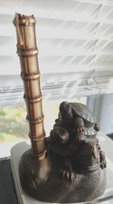 Vintage Telle M. Stein STACKED TURTLES CANDLE STICK HOLDER  (see all details) 3b