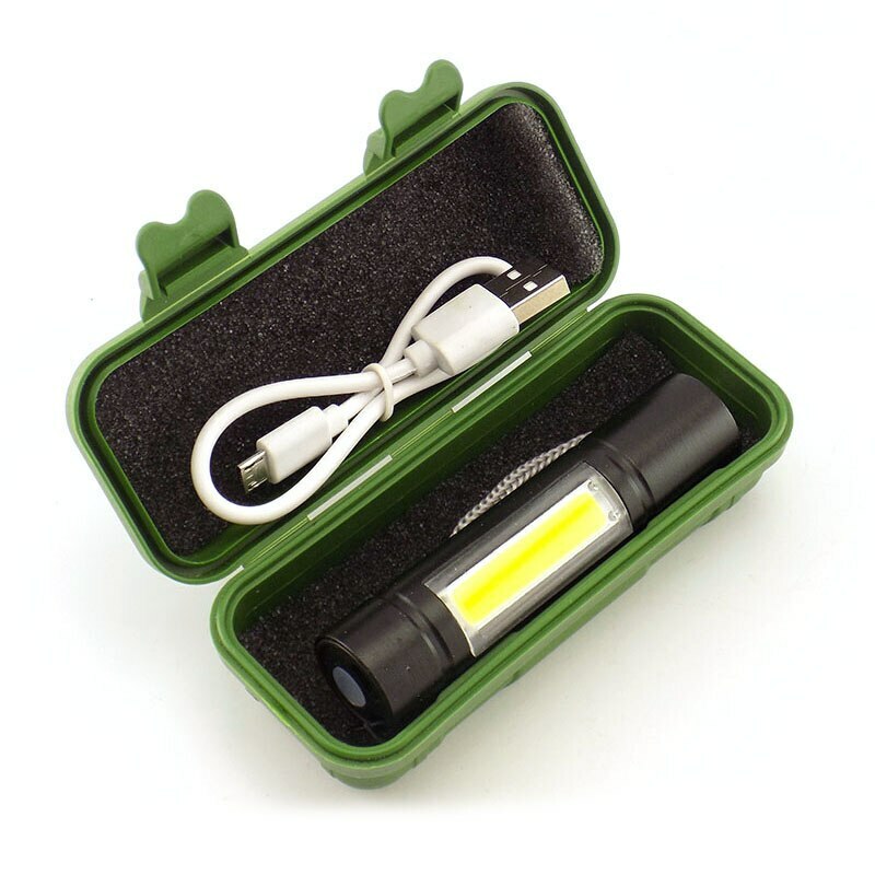 Mini LED flashlight USB rechargeable powerful flash light Torch Lamp AAA - Picture 10 of 20