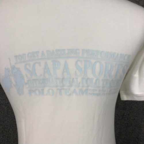 Scrapa Sports Crew Members Sewn White Short Sleeve Polo Shirt 14 - Picture 10 of 10