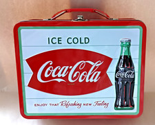 Drink Ice Cold Coca-Cola Coke Embossed Tin Lunch Box Sealed New NOS 2014