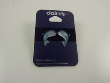 Sterling Silver post dolphin studs earring earrings 925