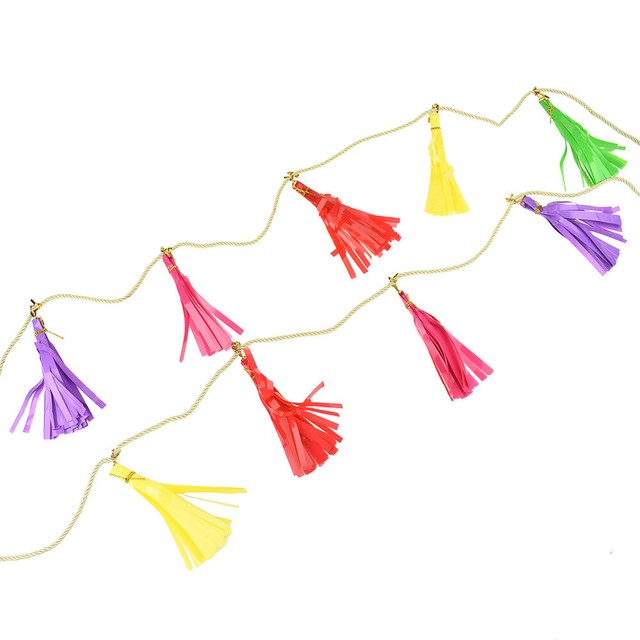 Rainbow Tinsel Tassel Banner, 6Feet eBay