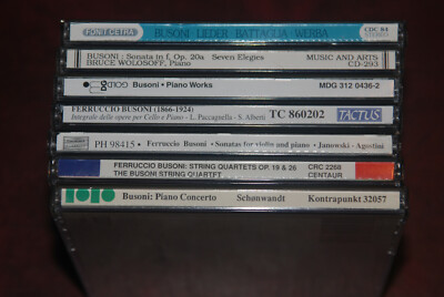 Busoni Lot of 7 CDs, Piano Concerto, String Quartets, Violin/Cello, Piano Lieder