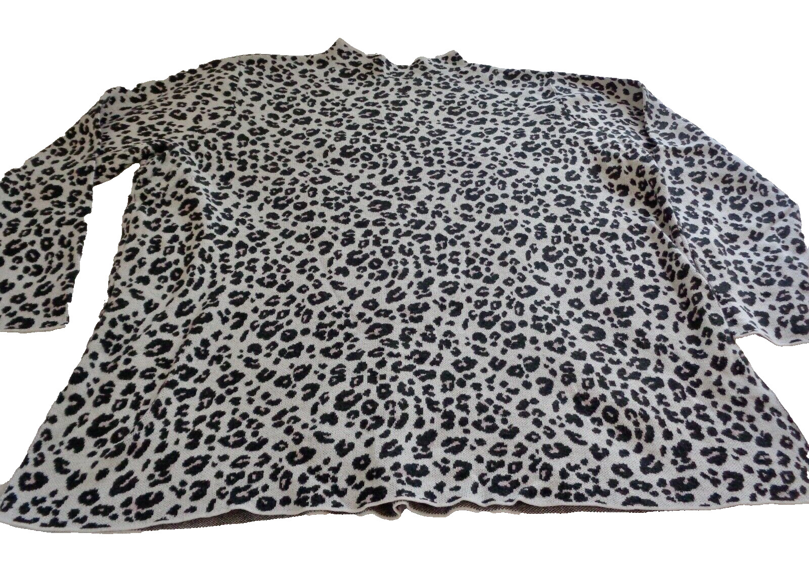 Womens Multi-Colored Pullover Mock Turtleneck Lon… - image 1