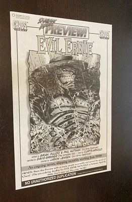 EVIL ERNIE #1 (Chaos Comics 1998) -- Sneak Peek Retailer Preview -- Scarce