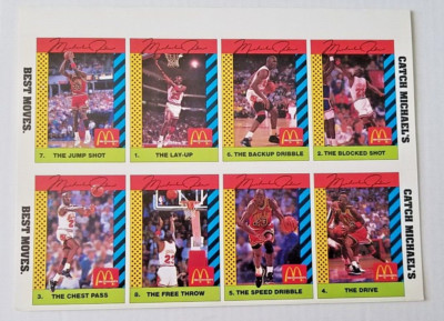 Michael Jordan 1990 McDonald's Raspberry Uncut Sheet w/ Joyner-Kersee Chicago