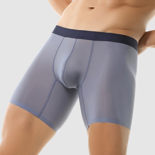 Men Boxer Shorts Soft Seamless Underwear Ice Silk Sexy Thin Panties Underpants ∂ - Picture 11 of 26