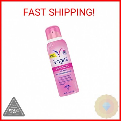 Vagisil Odor Block Dry Wash Spray for Feminine Hygiene, Gynecologist Tested, Hyp