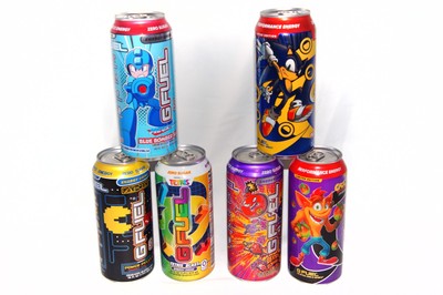 GFuel Energy Drinks 6 Pack NEW Retro Gaming   Mega Man, Pacman, Crash, Sonic
