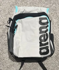 Arena Spiky III Backpack 35L Gray & Turquoise Bag NEW WITH TAGS