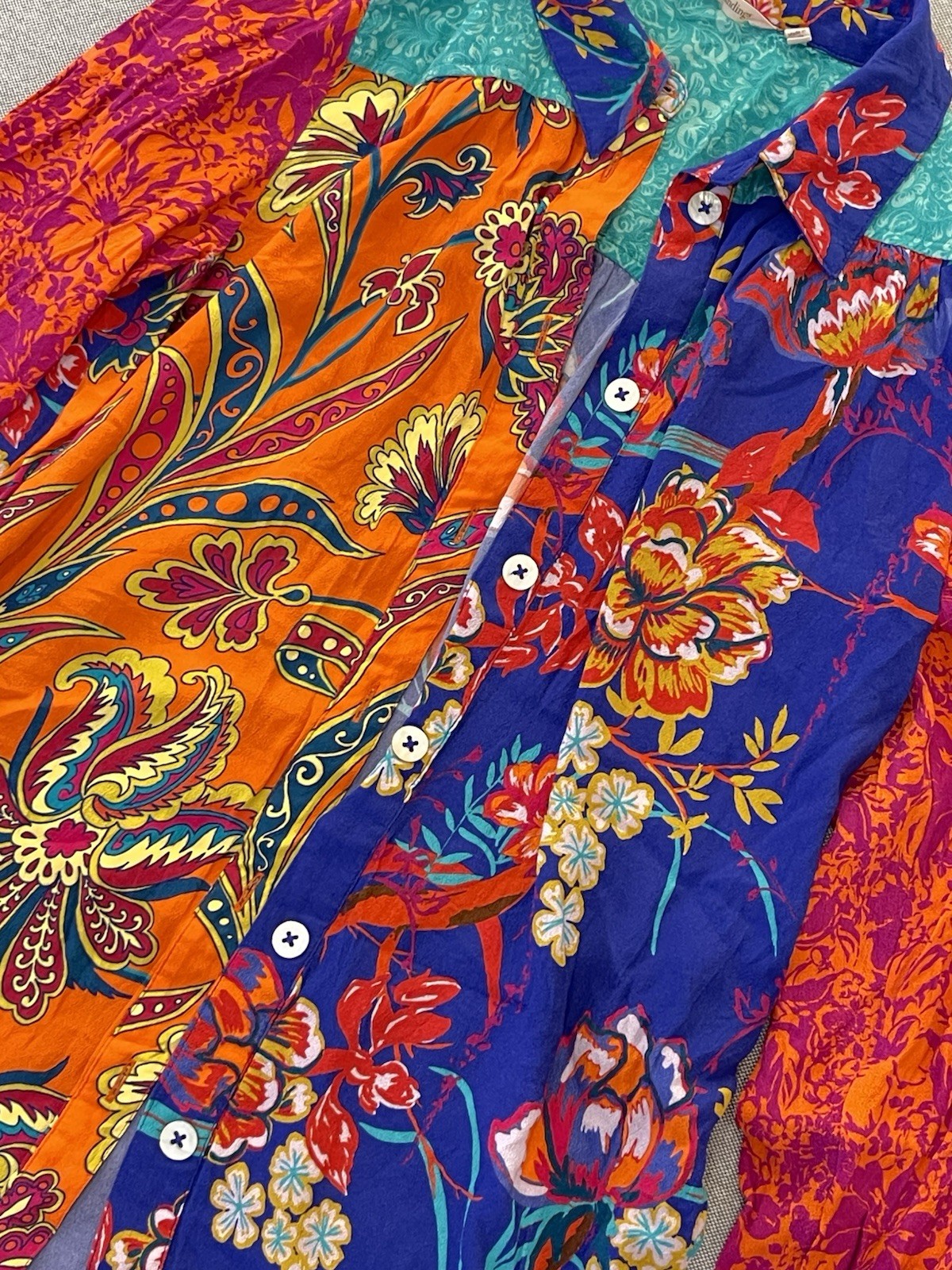 Soft Surroundings Patchwork Floral Button Down | … - image 5