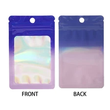 Gradient Matte Self-Sealing Bag with See-Through Window For Packaging Art Craft
