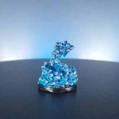 Icicle Snake Miniature 4K Hand-Painted 18mm Base for DnD, Pathfinder, TTRPG - Image 3 of 4