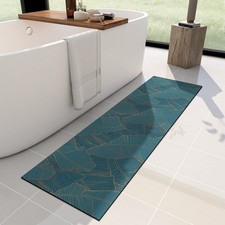 Thin Bath Mat Super Absorbent Quick Dry Thin Bathroom Rugs Fit Under Door, No...