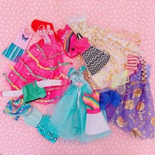 Vintage + Modern Barbie / Fashion Doll Clothes Bundle Dresses TLC Lot