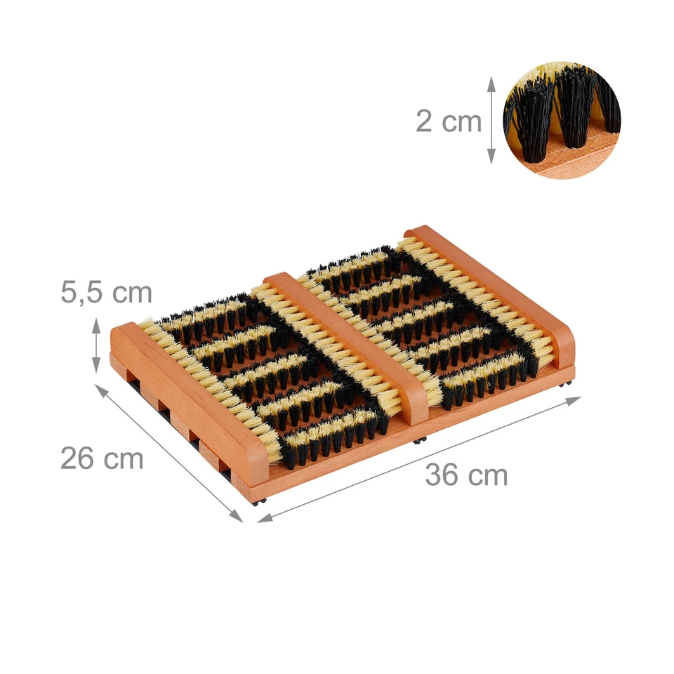 Schuhabstreifer Schuhbürste Schuhputzbürste Schuhputzer Fußabtreter mit Bürsten - Bild 4 von 4