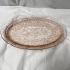 Excellent Jeanette Pink Cherry Blossom depression glass 11" Oval Platter