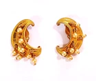 Vintage Karu Arke golden costume jewelry earring pair
