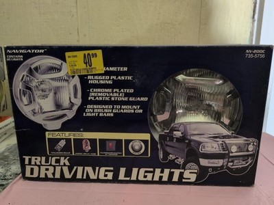 Pilot NV200C Truck 6'' Driving Light Lamp Kit, 55W, Chrome, With Switch & Harness