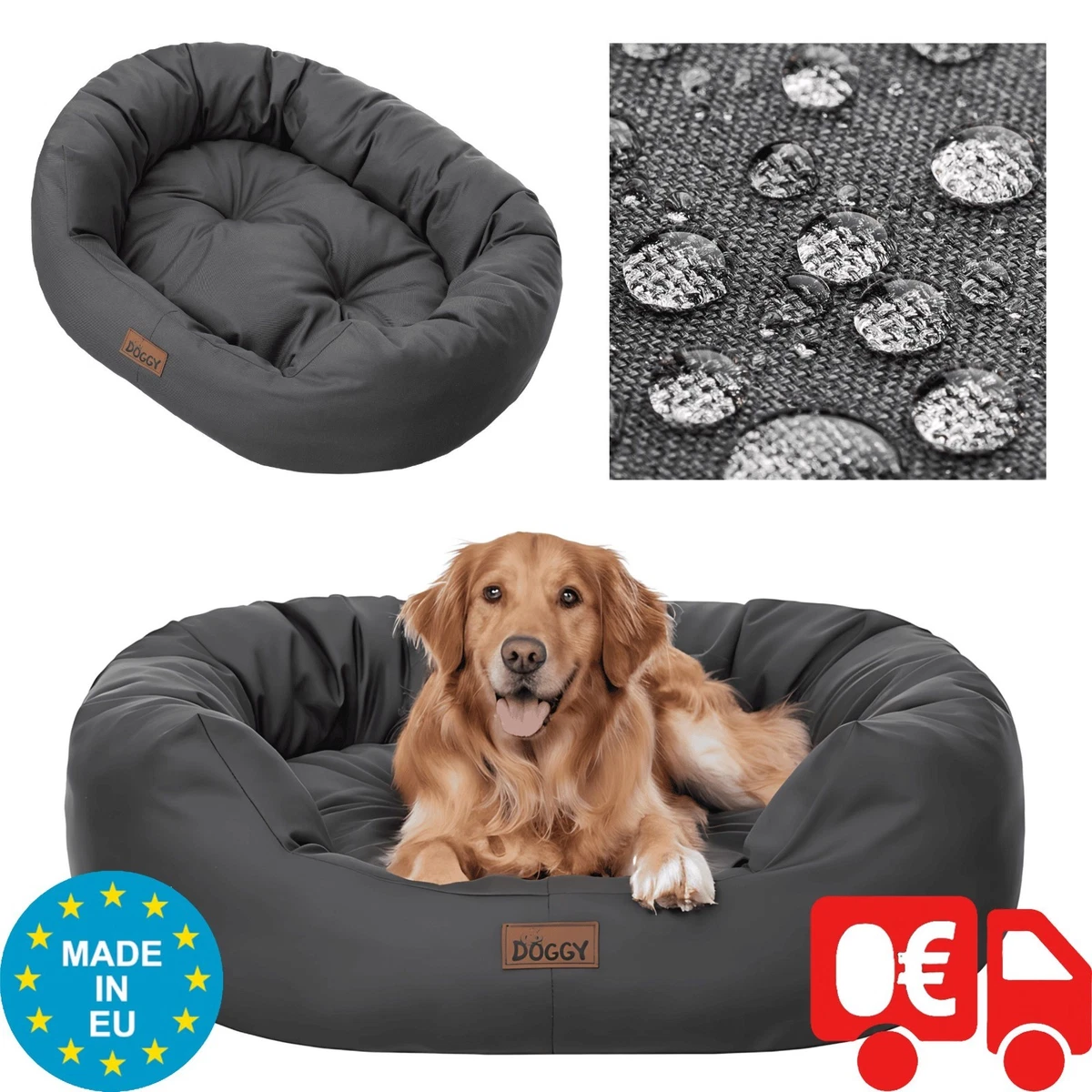 outdoor hundekissen Outdoor Dog Bed Siesta Light Graphite