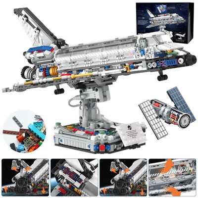 Space Shuttle Bausatz m.Ständer Shuttle Modell Konstruktions Spielzeug Geschenk