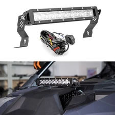 WEISEN UTV Hood Light Kit w/12" white light bar Wire For Polaris RZR PRO R 22-25