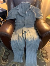 Vintage Coveralls long sleeve Herringbone pattern 40 long by Coverall Co.